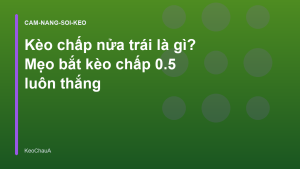 Read more about the article Kèo chấp nửa trái là gì? Mẹo bắt kèo chấp 0.5 luôn thắng